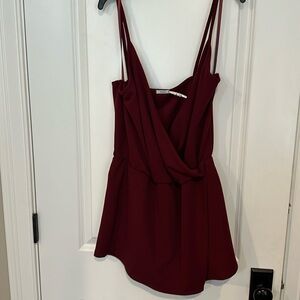Kimchi Blue Maroon, Spaghetti Strap Romper. Size Medium.
